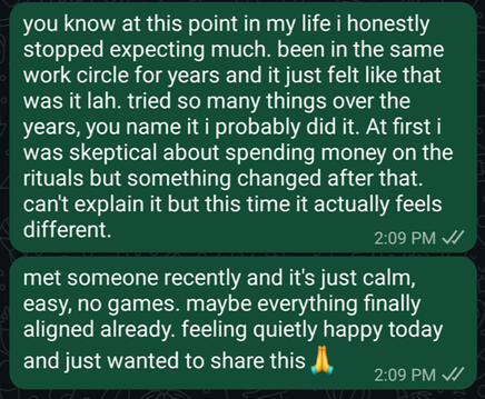 What believers have to say